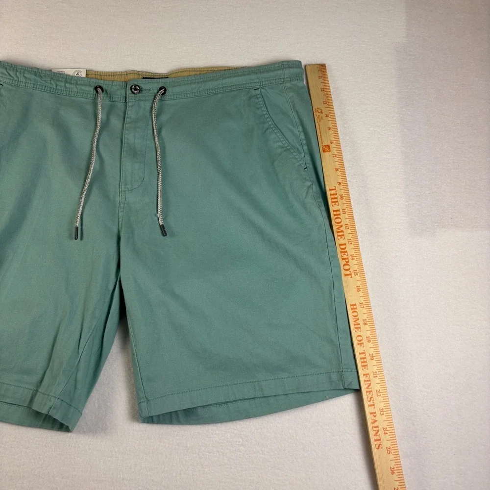 Caribbean Joe Mens Shorts Size 42 Seafoam Green Cotton Stretch Drawstring Casual